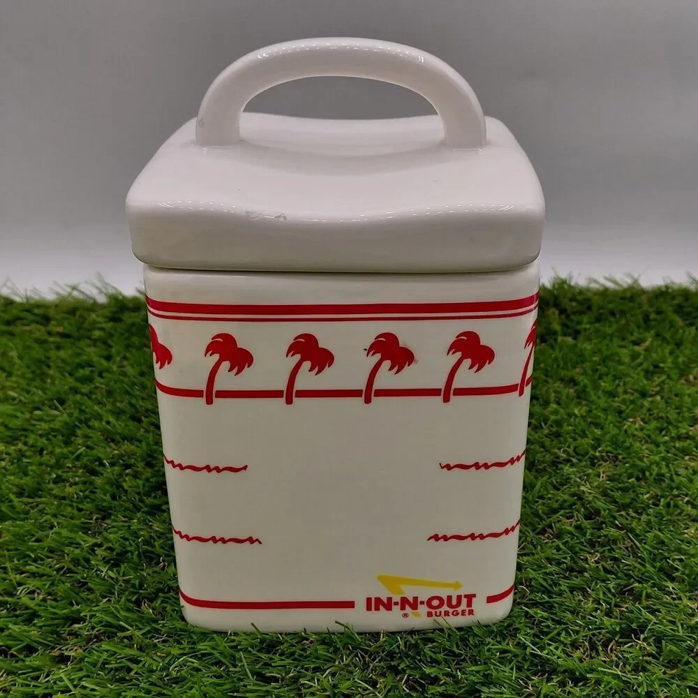 In-N-Out Burger Restaurant Ceramic Canister Jar 6